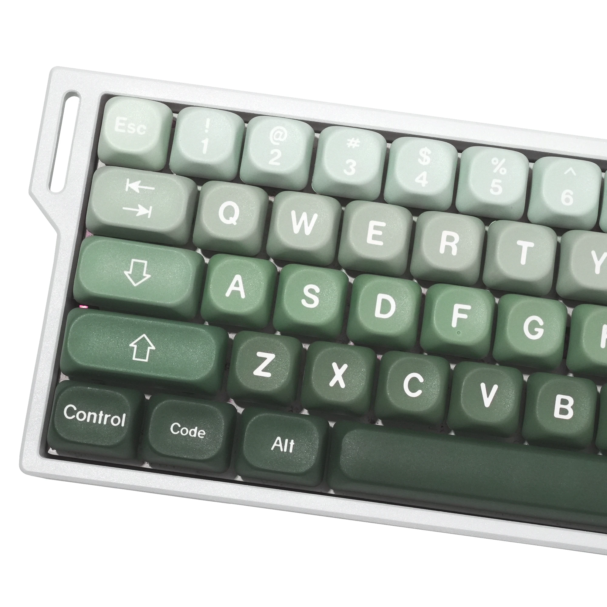 

XVX MOA Profile Gradient Green PBT Keycaps Customs Dye Sub Key caps for 61/87/104 Cherry MX Gaming Mechanical Keyboard 132 Keys