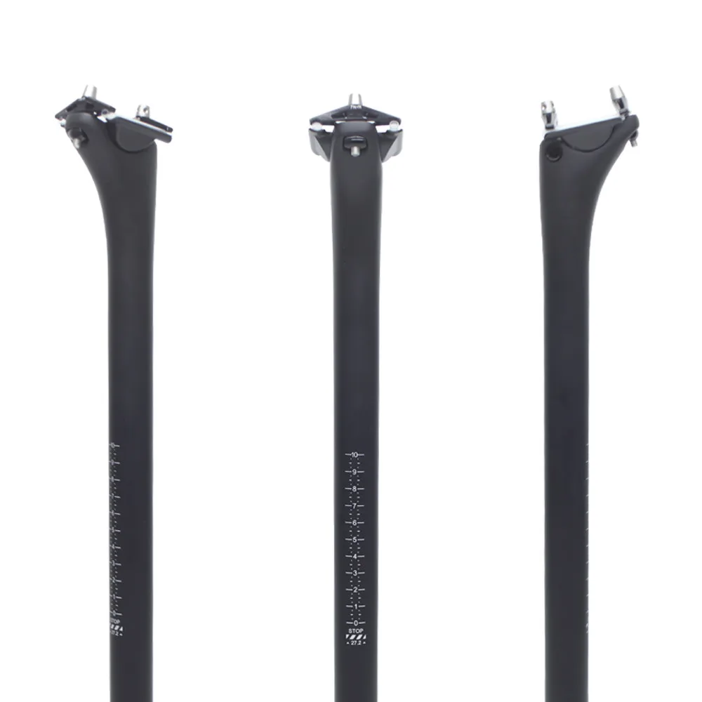 

Nologo full carbon fiber mountain/road bike seatpost. Matte black, diameter 27.2/31.6mm