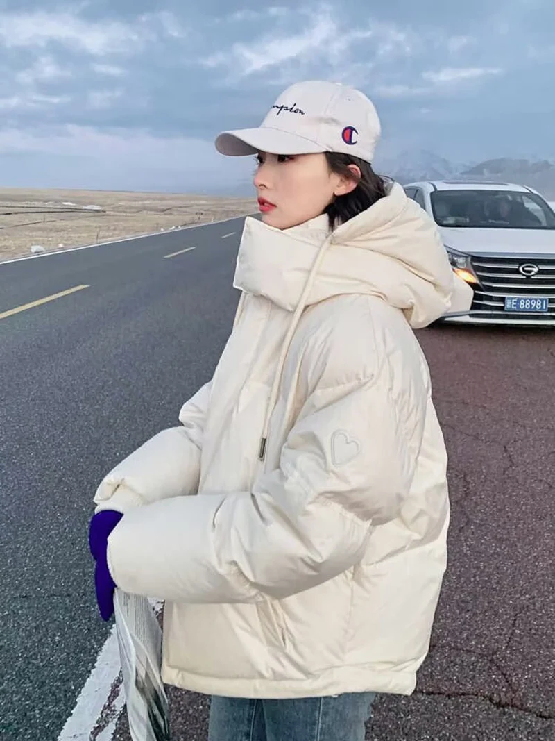 Parkas Womens Nieve Winter Sherpa Quilted Diamond-Decorated Double-Layered Fitted Waistband Full-Zip Turtleneck Insulated Tender