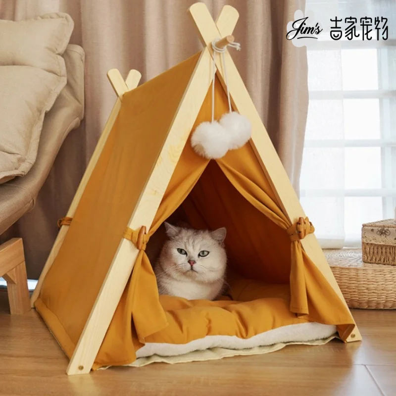 

Wood Pet Dog Tent Privacy Hideaway House Simple Closed Sle Light Bloing Small elter for Bichon adient Coat