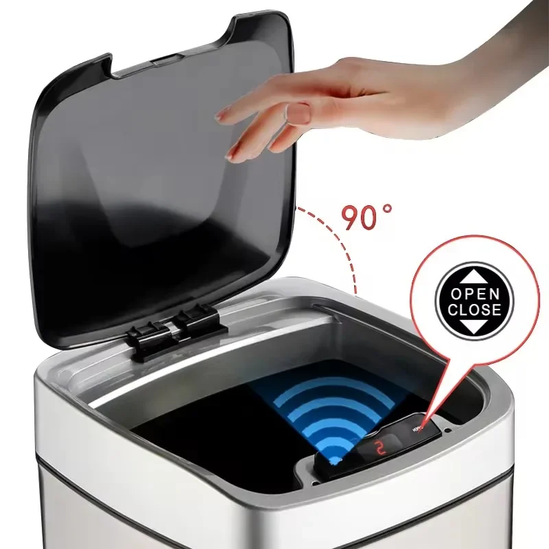 Household Intelligent Touch Free Smart Waste Bins Automatic  Kitchen Products Plastic Christmas Luxury Space