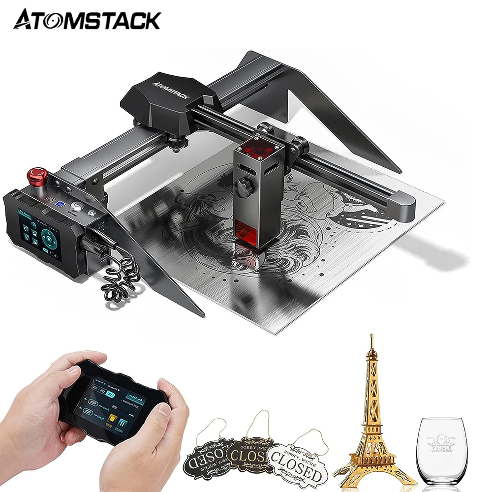 ATOMSTACK P9 M50 Laser Engraver with Touch Screen Control Terminal Support Offline TF Card Portable Mini Laser Cutting Machine