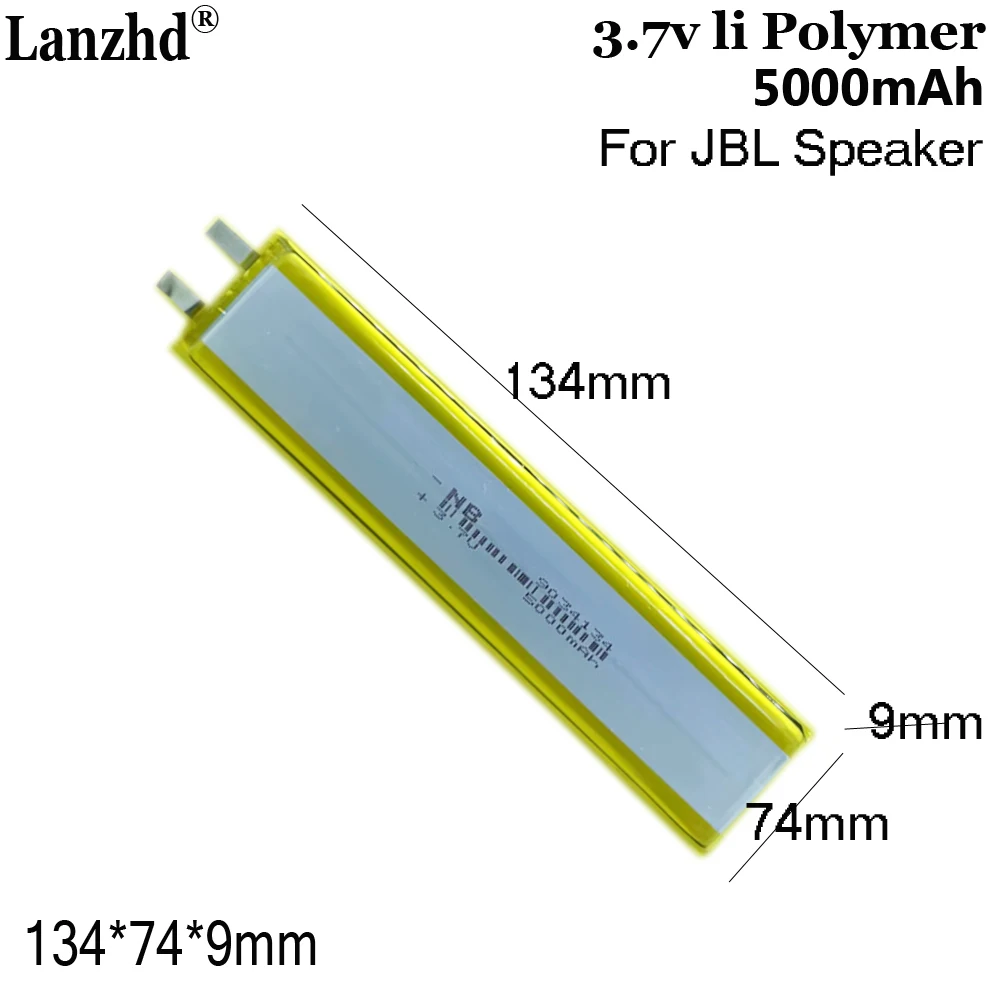 

3.7V Li polymer battery suitable For JBL speaker medical equipment LED lamps Long strip light cabinet cell 9034134 5000mAh