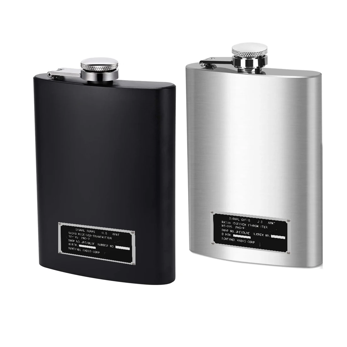 JFEIBLUE Hip Flask with Funnel, 8oz Stainless Steel Whiskey Flask 100% Outdoors Leak Proof, Portable Pocket Hip Flask for Liquor