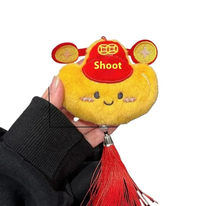 귀여운 새해 포니 키체인-플러시 만화 말 펜던트 백팩 클립 포함, 크리스마스 양말 및 선물 교환용 축제 장식