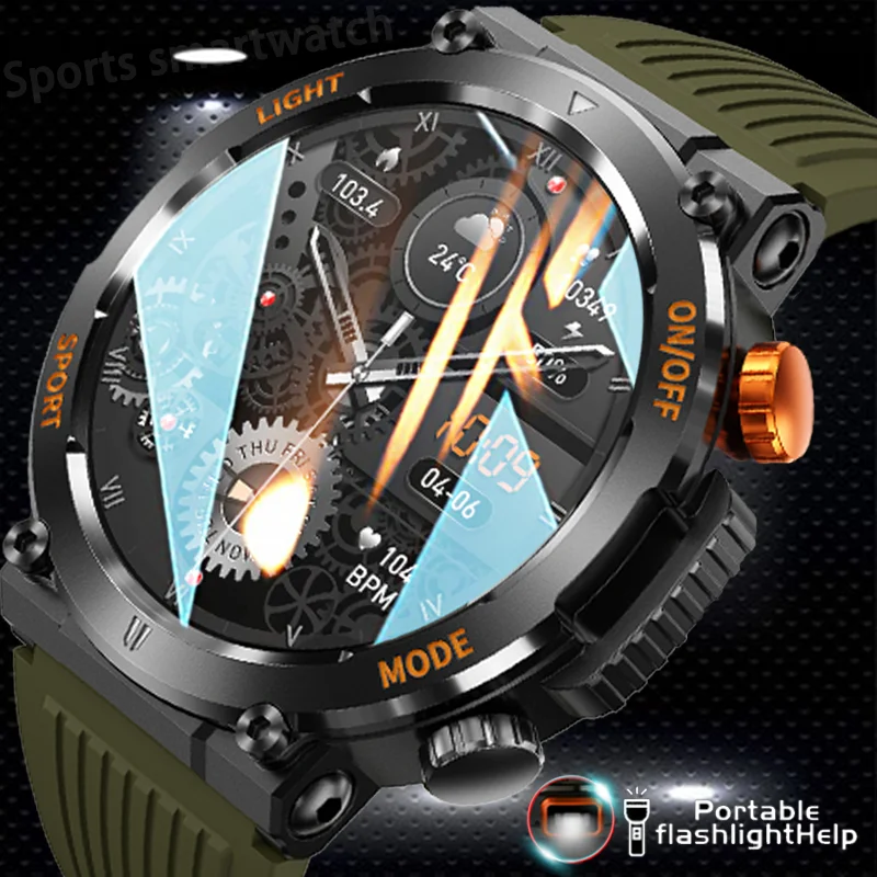 

2023 New Compass Full Touch Screen Sports Men's smartwatch Heart rate Monitor Bluetooth call IP67 Waterproof for Android IOS