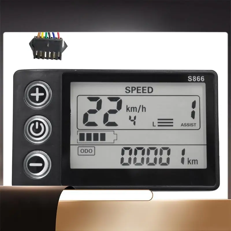 

24 В 36 В 48 В 60 В S866 Панель контроллера Приборная панель Электрический велосипед ЖК-дисплей для электрического скутера E-Bike (SM Plug 6PIN)-X64A