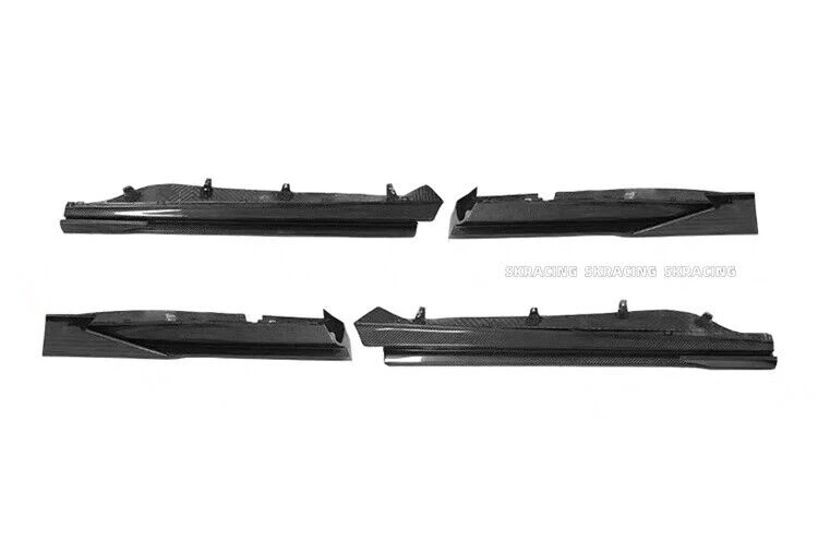 New Style Dry Carbon Fiber Side Skirts Extension Panel Bodykits 4PCS For McLaren 2019-2023