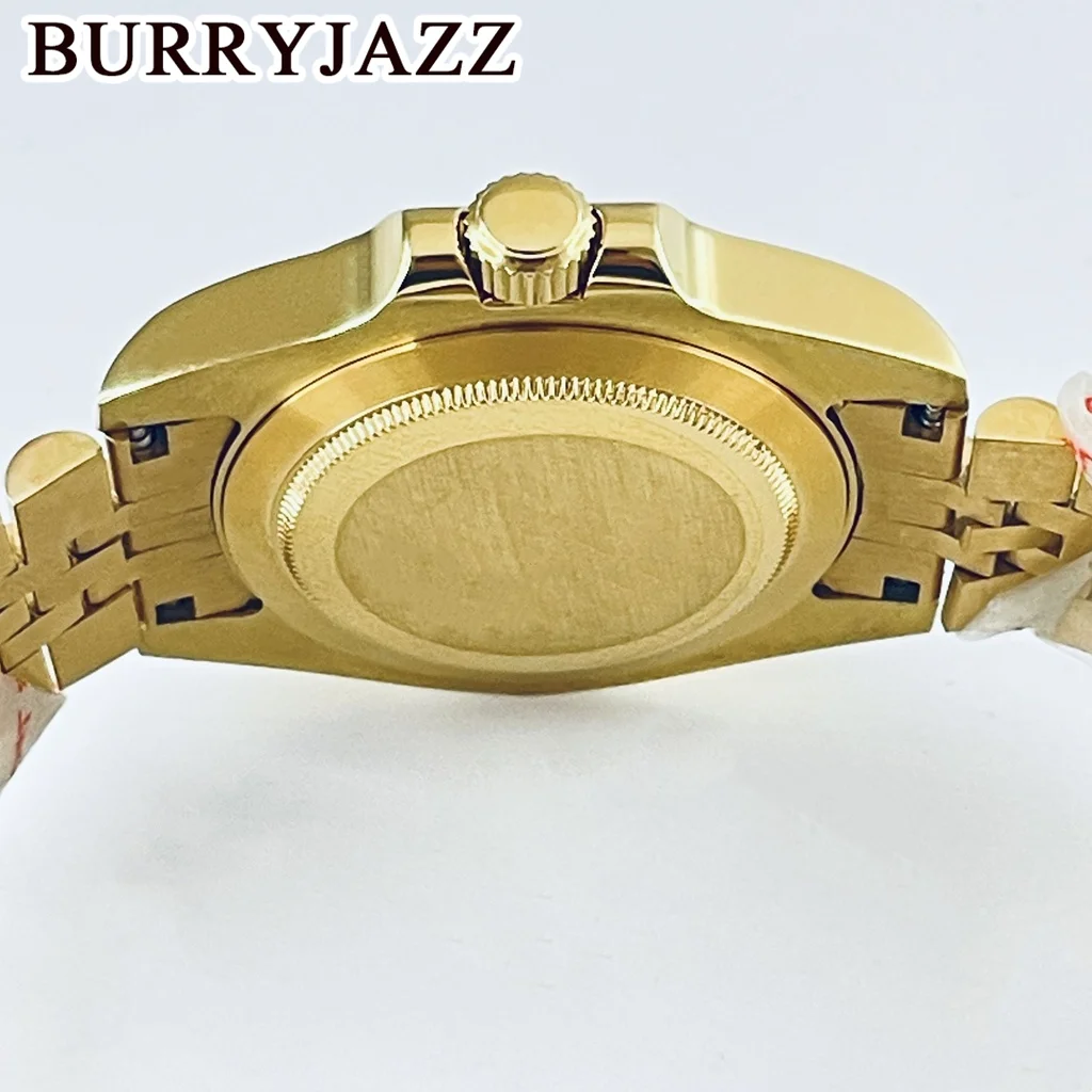 BURRYJAZZ 40 مللي متر 24 ساعة GMT الصلب الحافة صالح NH34 NH35 NH36 NH38 ETA2824 حركة الياقوت كريستال اكسبلورر الساعات ساعة