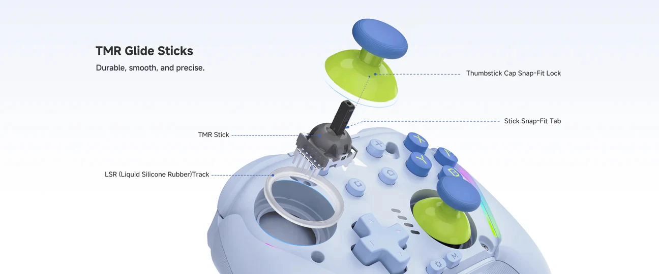 MOBAPAD CHITU 2 Kabelloser Controller für Nintendo Switch/Switch 2 NS2 PC Steam Bluetooth TMR Air Joystick HD Vibration Gaming – Detail 3
