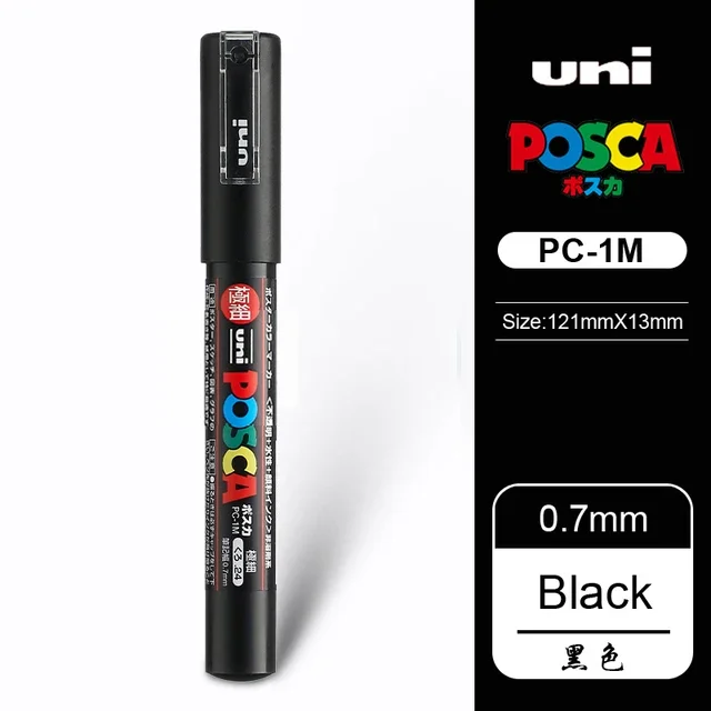 UNI POSCA Acrylic Paint Marker Set PC-1M/3M/5M