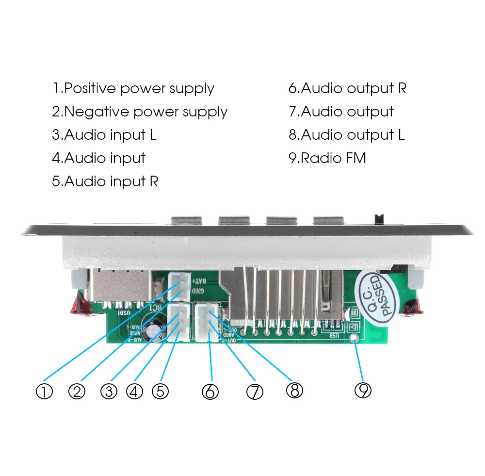 Bluetooth 5.0 MP3 Decoder Board 12V Audio Module Car MP3 Player Music Speaker Car Vehicles MP3 USB FM TF Radio Board