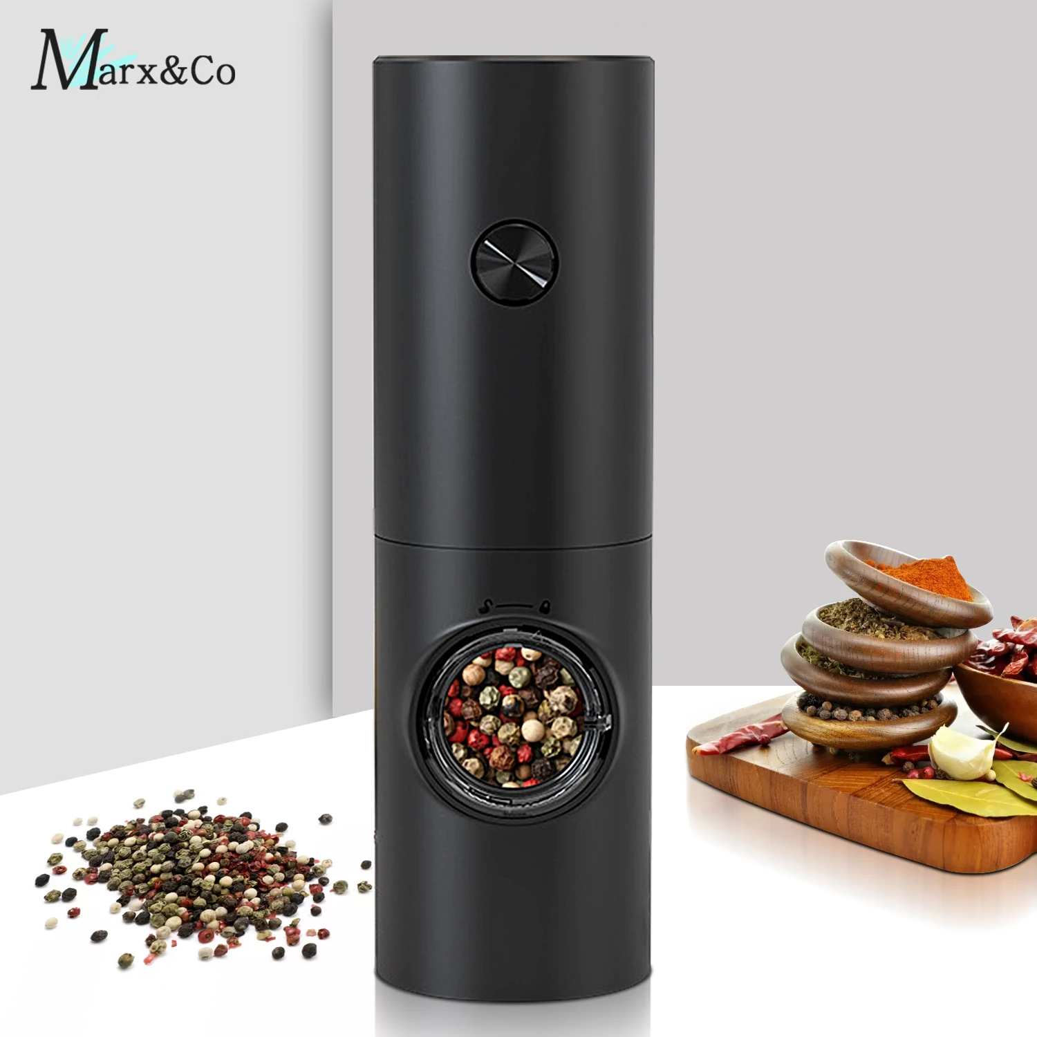 

Electric Automatic Salt and Pepper Grinder Set Refillable Spice Mill with Adjustable Coarseness & LED Light Kitchen accessories