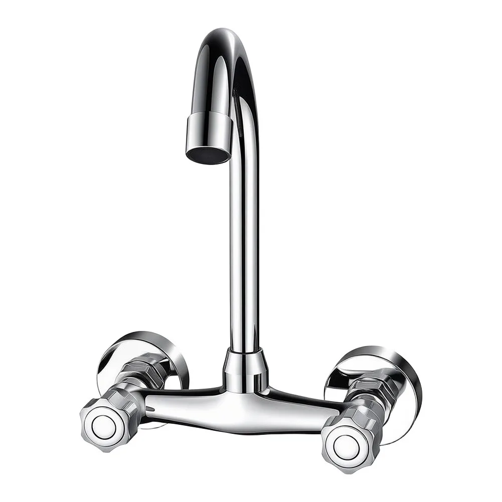 Kitchen Sink Faucet with Zinc Alloy Construction and 360 Degree Swivel Spout for Improved Accessibility and Control