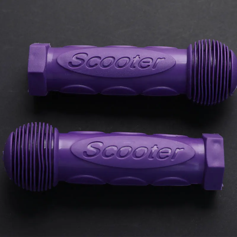 2pcs Children Kid Bike Bicycle Skateboard Scooter Anti-skid Purple Rubber Grip Handlebar Cover