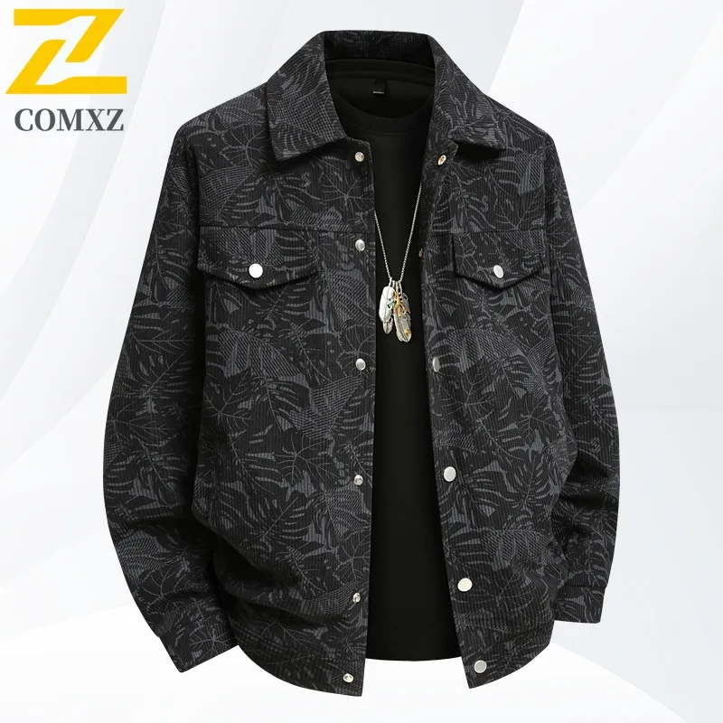 

COMXZ мужские куртки 2022, осень, уличная одежда для путешествий, пешего туризма, вельветовая верхняя одежда, повседневное красивое пальто в гонконгском стиле для отдыха