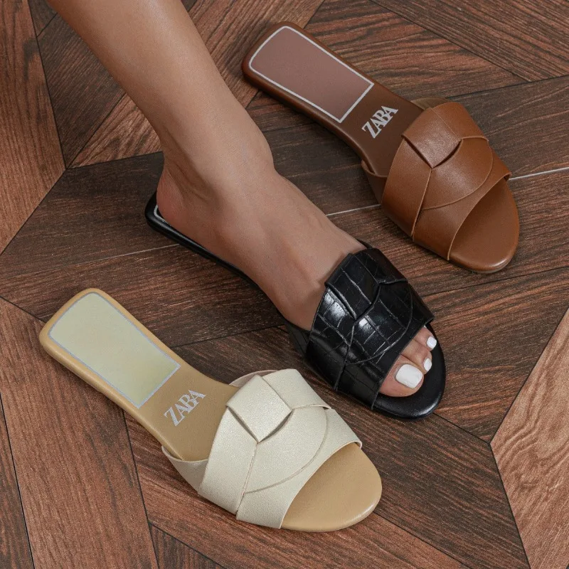 

Fashion Women's Sexy Cool Slippers Street Style Beach Women Sexy Flats Sandals Slides Elegant Party Ladies Flip Flops Size 35-43