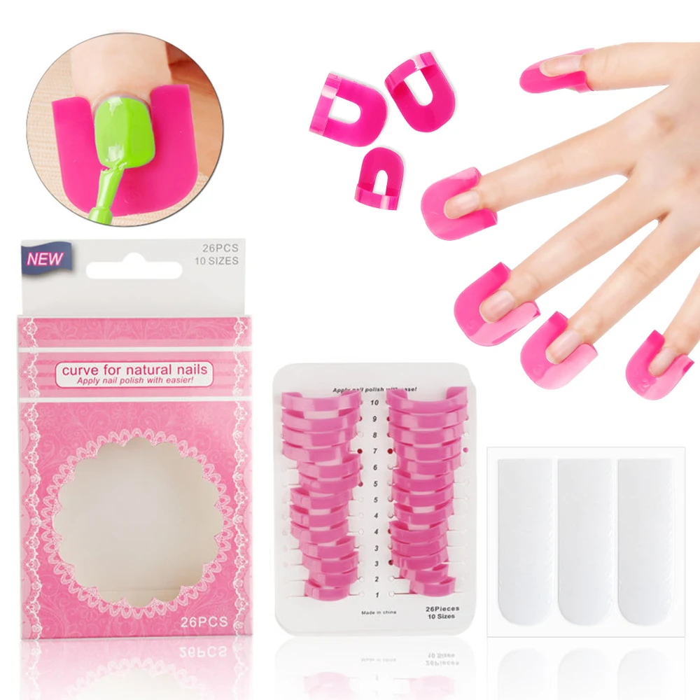 

LULAA U Shape Nail Polish Protector for Nail Painting Cuticle Protector Tape Nail Guards Spill Proof Stickers Stamping Tool