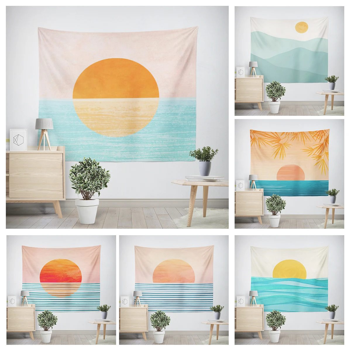 

Домашнее украшение, искусство, настенный гобелен, эстетическое настенное искусство для спальни, большие тканевые гобелены, скандинавский абстрактный Моранди