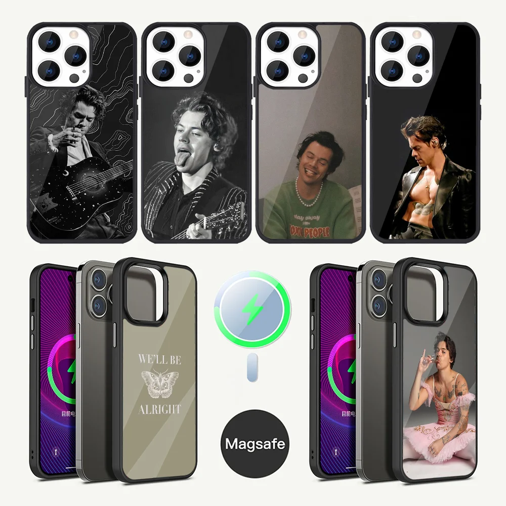 H-HaRRy S-Styles Phone Case For iPhone 15,14,13,12,11,Plus,Pro,Max Mini Magsafe Magnetic Wireless Charging