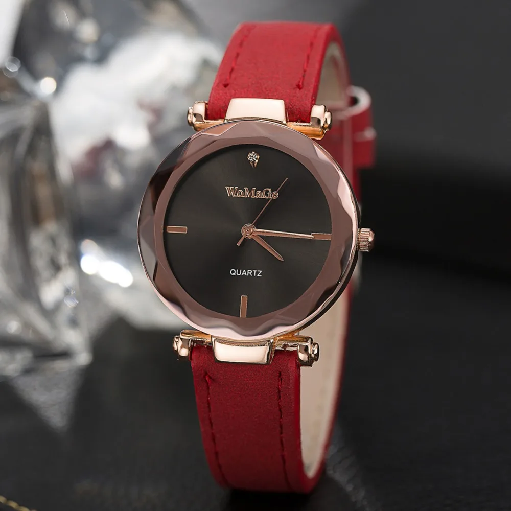 

Fashion Brand Womage Watch Women Casual Watches Leather Strap Quartz Wrist Watches Ladies relogio feminino reloj mujer elegante