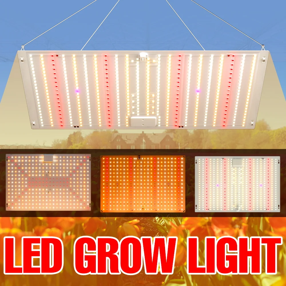 400W Full Spectrum Grow Lamp LED Quantum Board Plant Fill Lights AC100-277V Greenhouse Tent Potted Flowers Cultivation Lighting