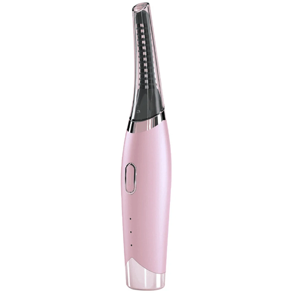 

Usb Rechargeable Electric Eyelash Curler 3 Temperature Gears Professional Makeup Beauty Tool Heating Curling Brush For Women