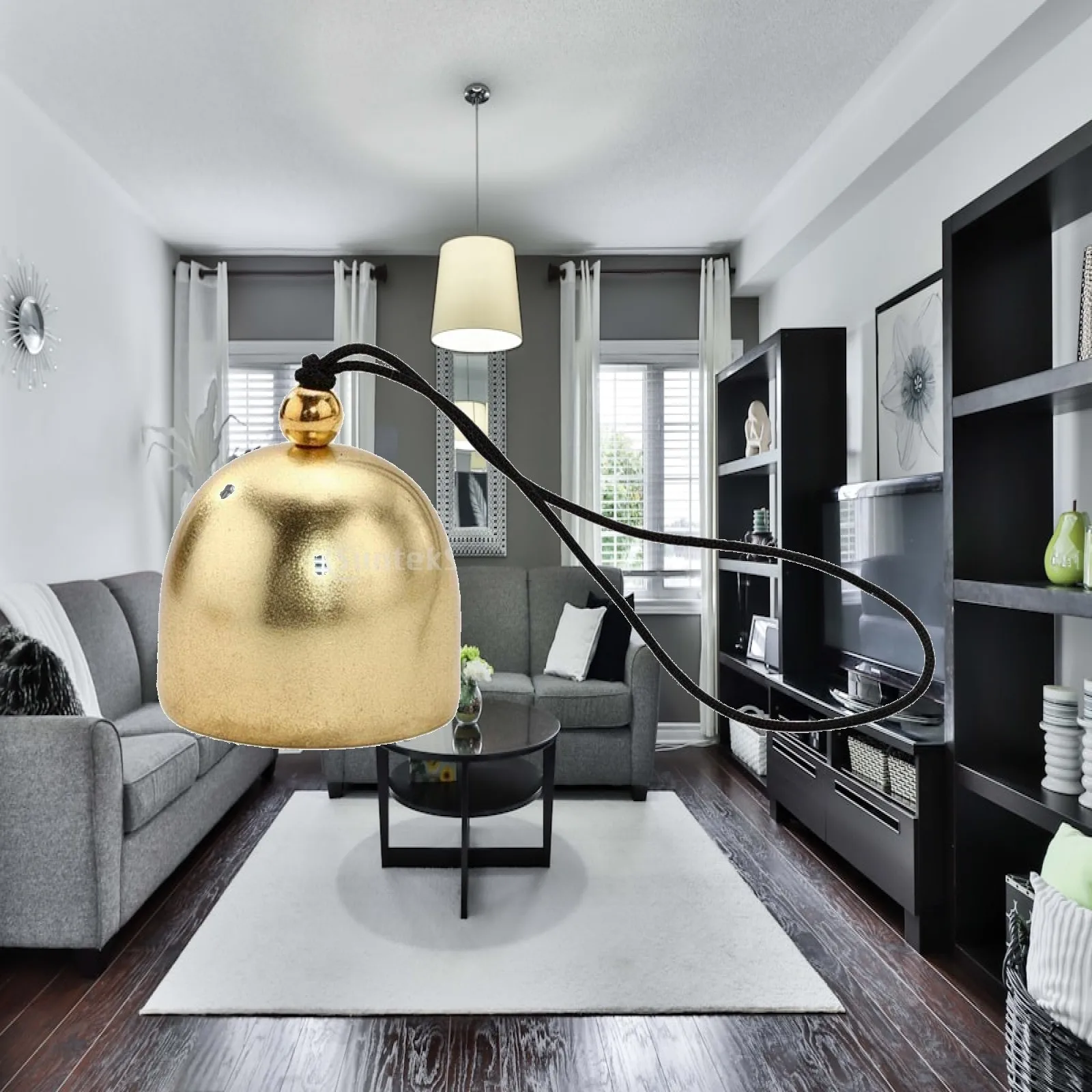 Hanging Brass Bell for Home Decor Metal Wind Chime Bell for DIY Jewelry Making Holiday Ornament