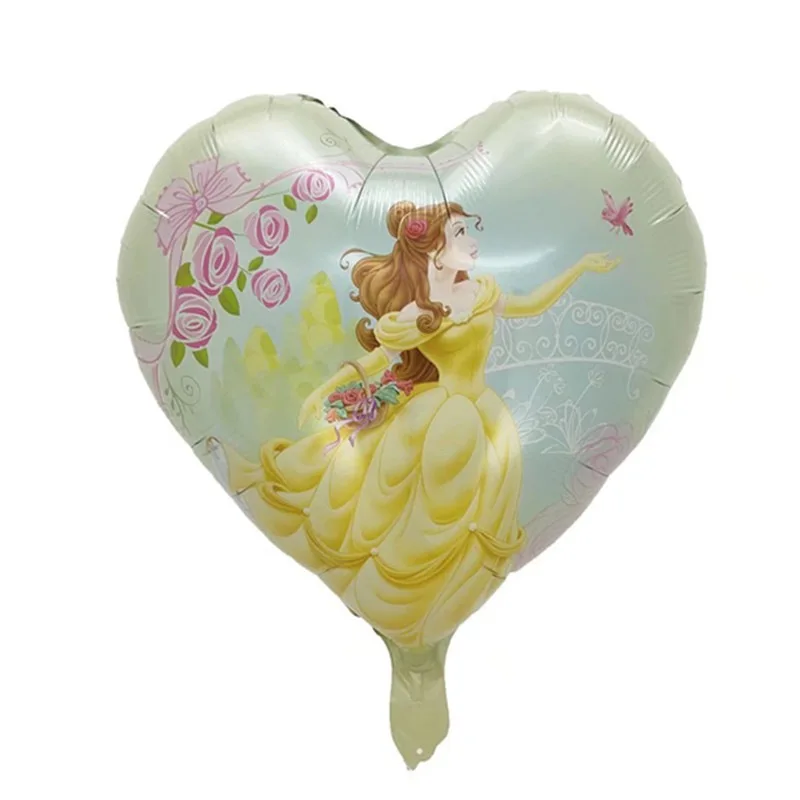 18 pollici Ariel Belle biancaneve cenerentola Disney Princess Foil Balloons decorazione per feste di compleanno per bambini Globos Girls Favorite