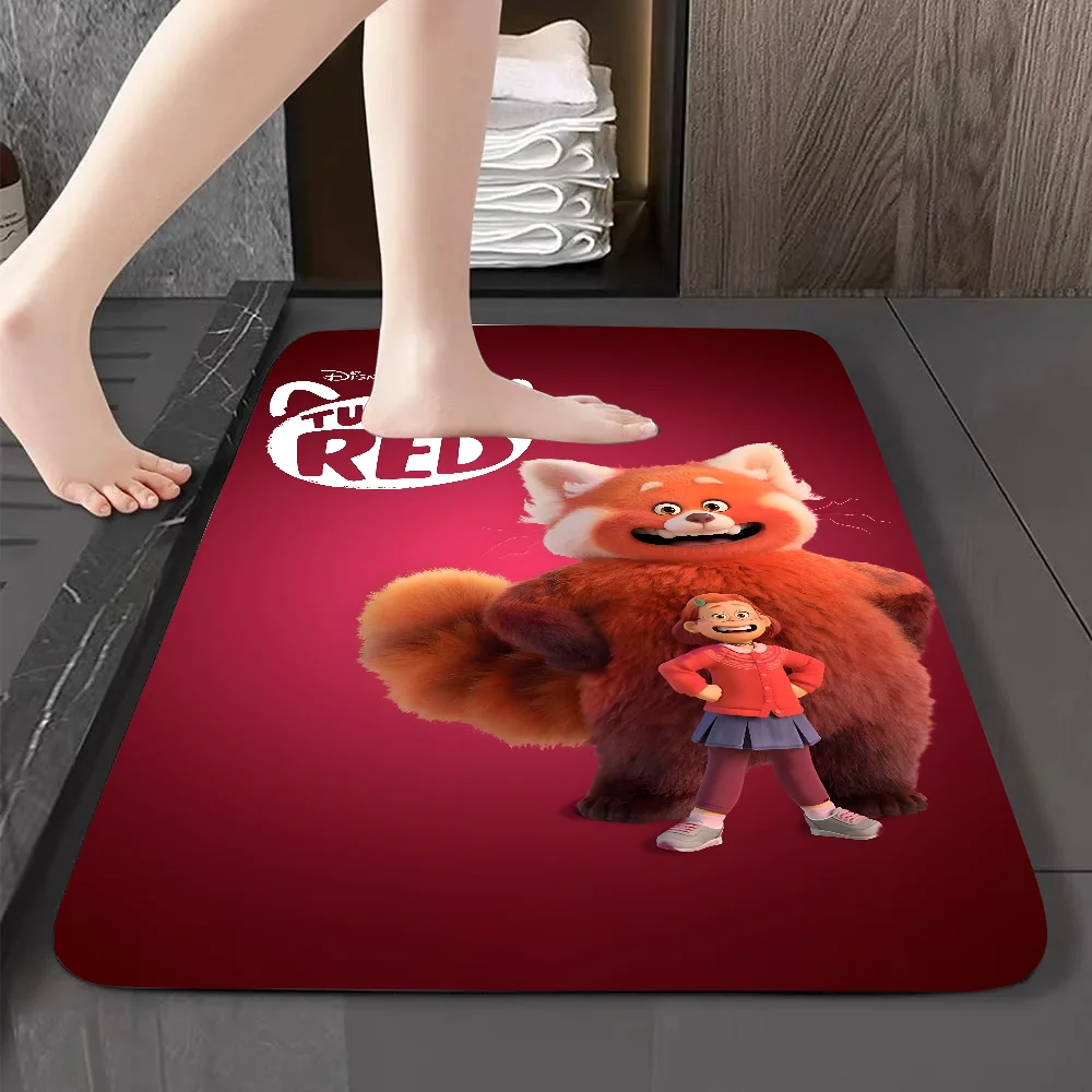 T-Turning R-Red Floor Mat Graphic Printed Flannel Doormats For Bathroom Kitchen Entrance Carpet Home Decor