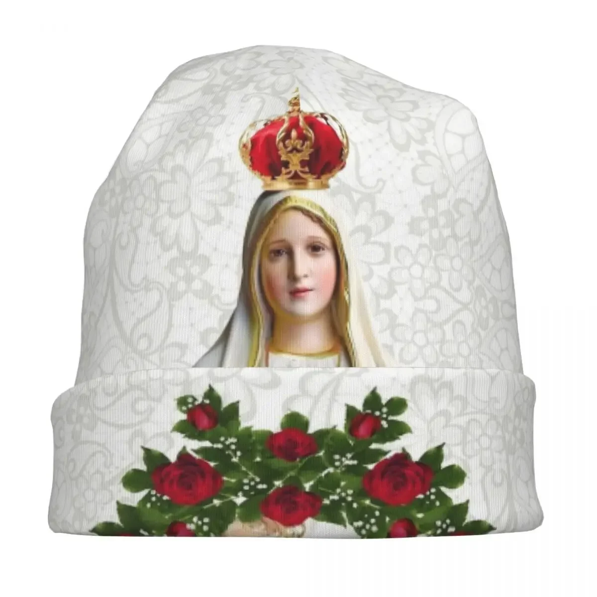 Our Lady Of Fatima Virgin Mary Skullies Beanies Hat Rosary Catholic Men Women Cap Warm Thermal Elastic Bonnet Knitting Hats