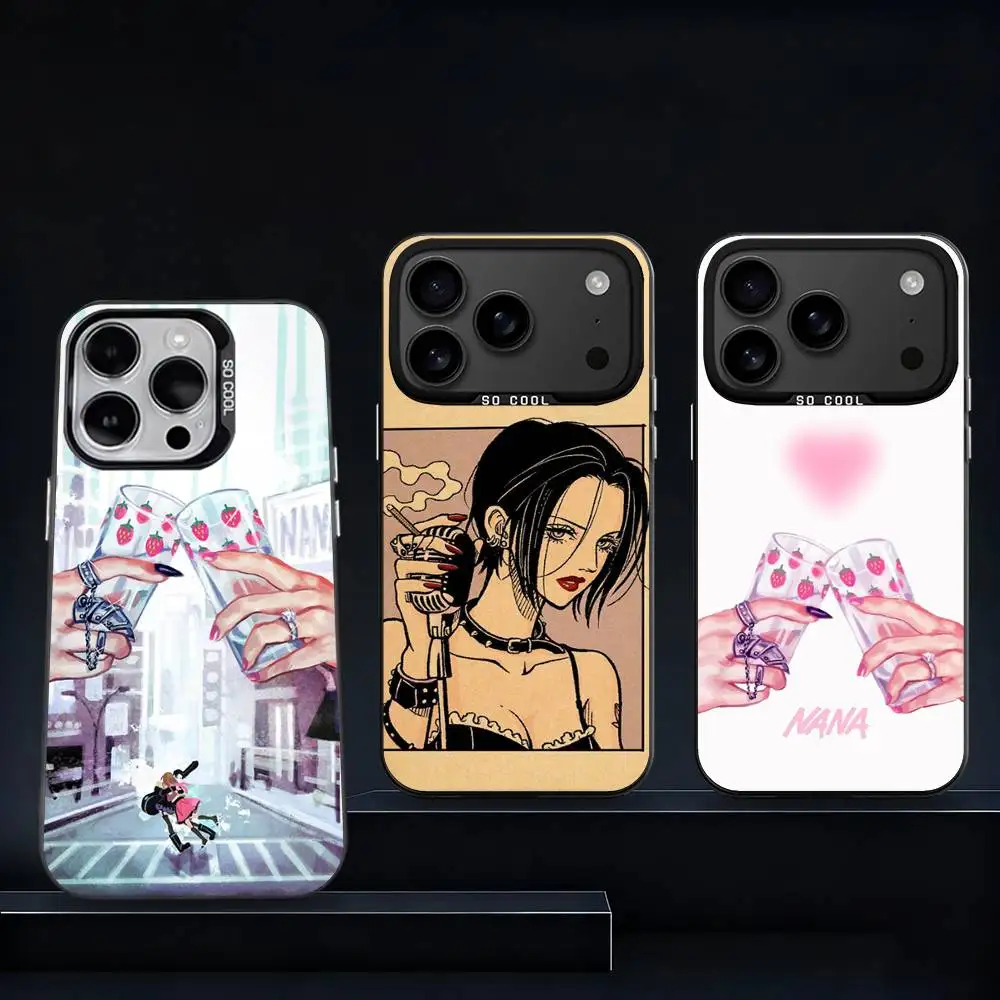 

Anime Nana Cool Phone Case For iPhone 17,16,15,14,13,12,11,Pro,XS,Max,Plus,Mini,SE4,E Black Matte Shockproof Cover