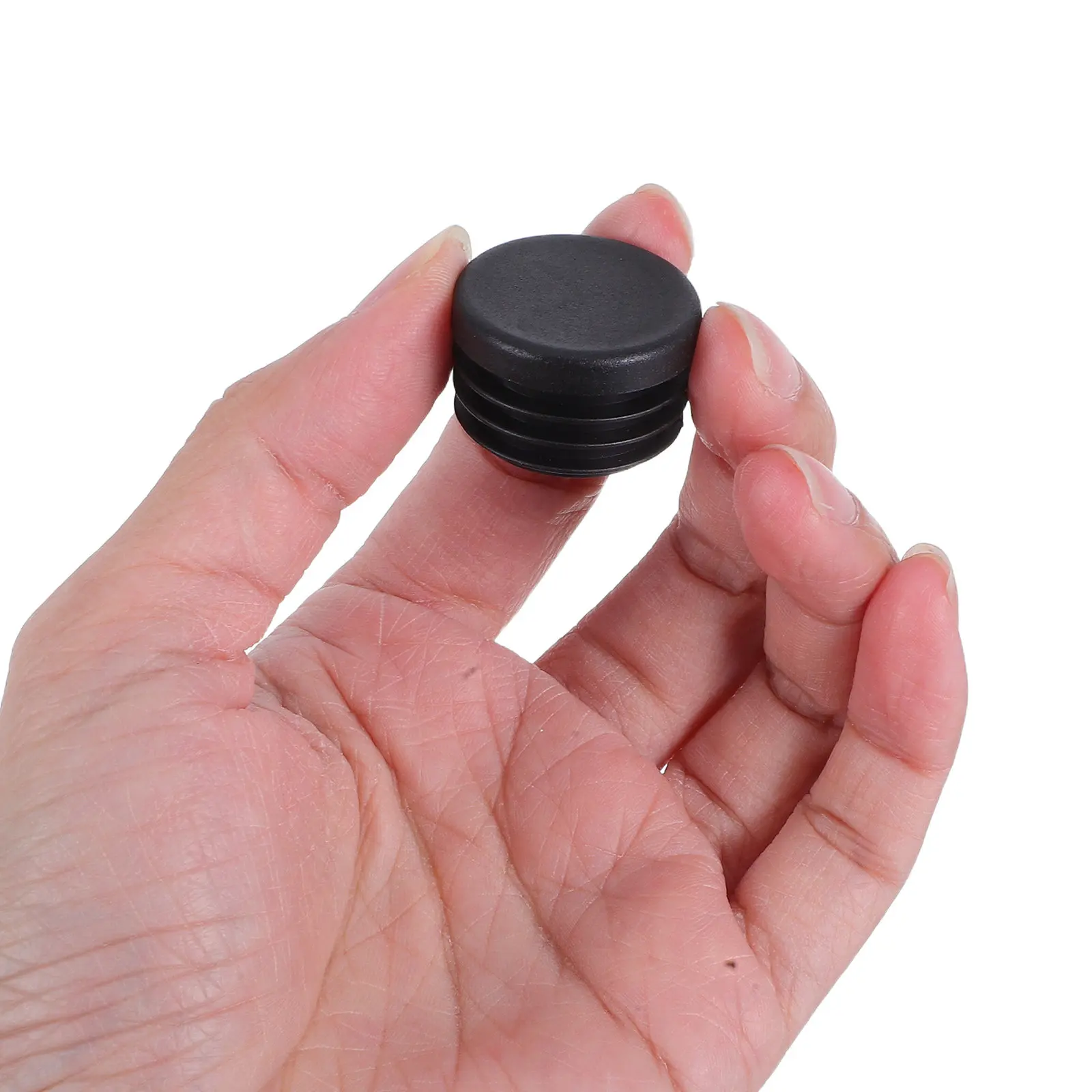 120Pcs Round Plastic Furniture Leg Caps Chair Table End Protectors Snug Fit Tubing Covers Black 19Mm Inner Diameter