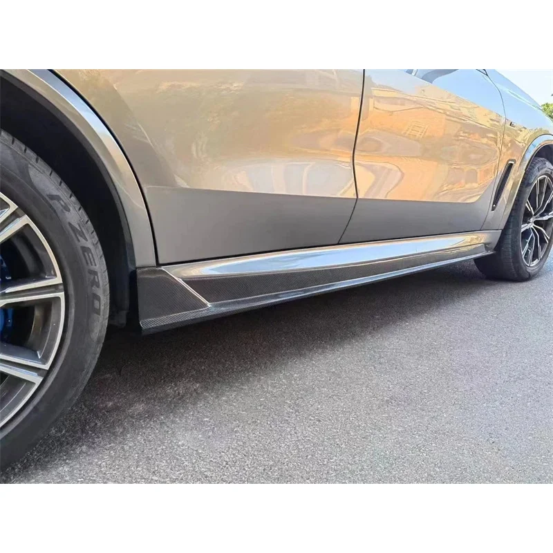 

Suitable 2022 New F97 X5M LD Style True Carbon Fiber Side Skirt with Extended Lip Skirt