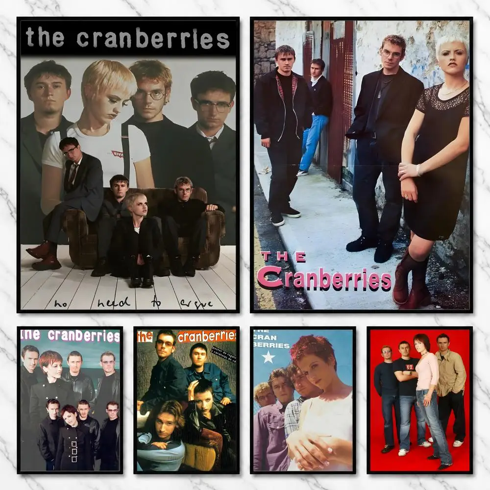 The Cranberries Irish Alt Rock Band 90s Music Legacy Poster Self-Adhesive Unframed Fashion Wall Prints for Office & Home Decor
