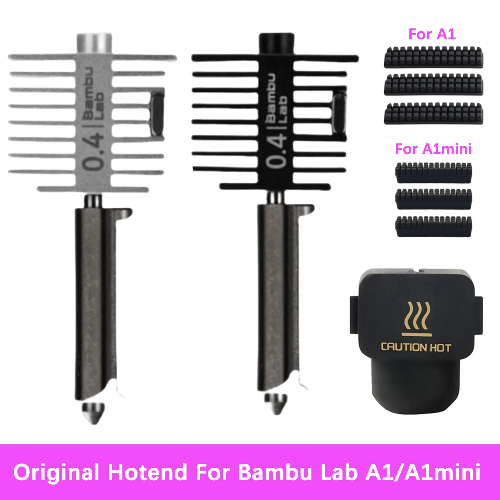 Official Original A2L Print Head Kit For Bambu Lab A1/A1mini 3D Printer Hotend 0.2/0.4/0.6/0.8mm Nozzle For Bamboo A1 Hot End