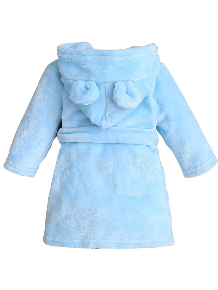 Autumn and winter baby children\'s coral velvet pajamas, baby hoodies, bathrobes, soft and comfortable pajamas, Child Accessories