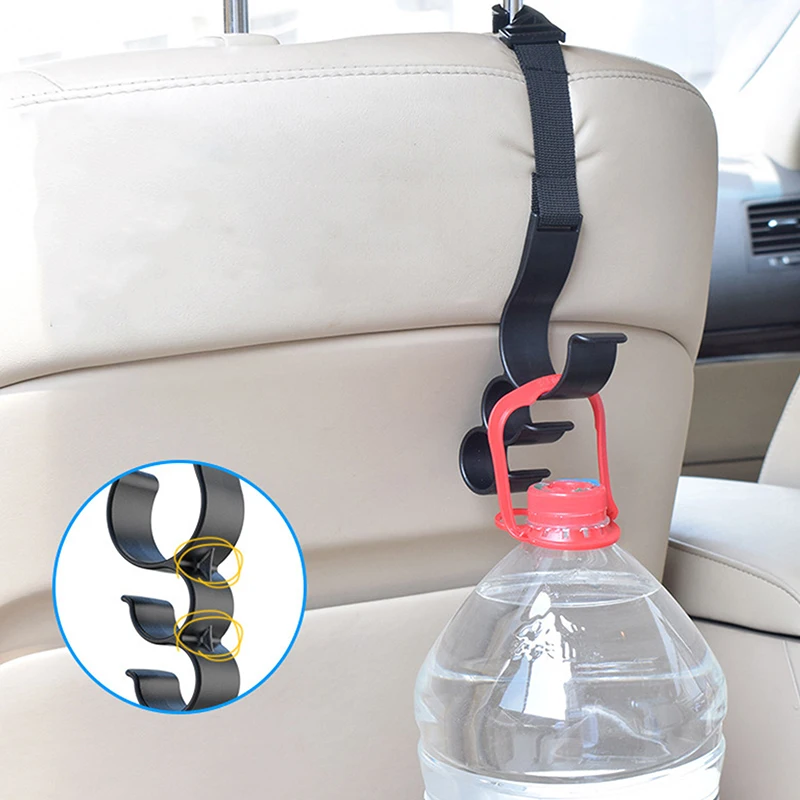 Ganchos universales para asiento trasero de coche, gancho colgante multifunción para reposacabezas del asiento trasero, soporte para sombrilla, gancho de almacenamiento para asiento trasero de coche, 2 uds.