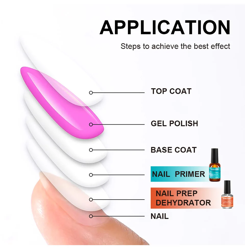 Set di gel per unghie con base liquida per gel per unghie Base per nail art senza acidi per unghie acriliche