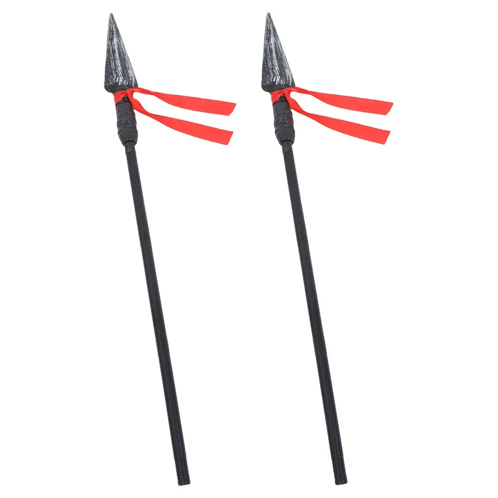 2Pcs Medieval Knight Costume Props Red Tassels Lightweight Roman Cosplay Accessories for Dress-Up Party Stage Performance Role