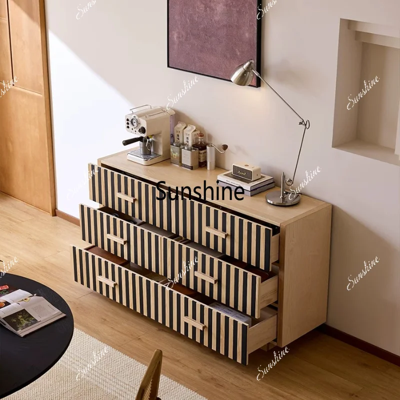 Solid wood living room bedroom six chest cabinet against the wall entrance dining side cabinet