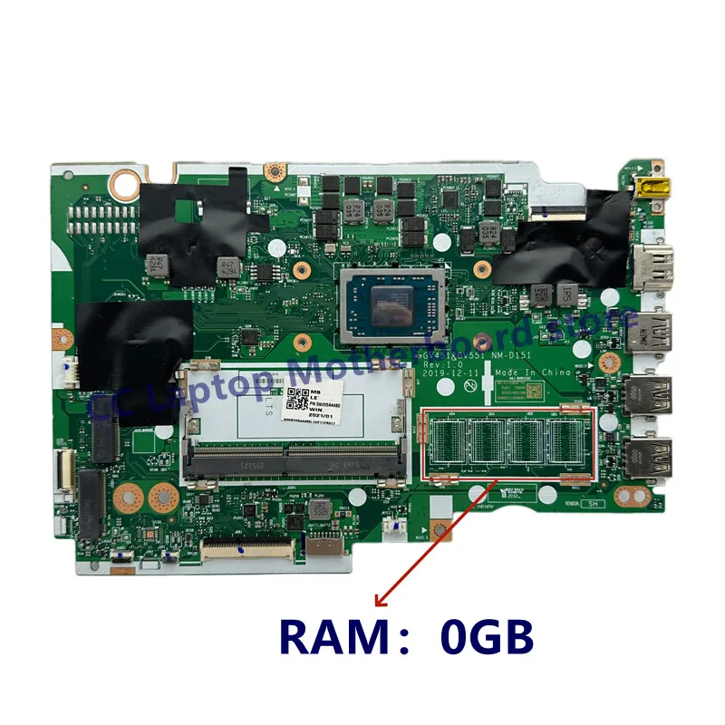 NM-D151 Für Lenovo IdeaPad V14-ADA V15-ADA Laptop Motherboard Mit 3020/3050/R3/R5/R7 CPU RAM: 0GB/4GB 100% getestet Funktioniert Gut