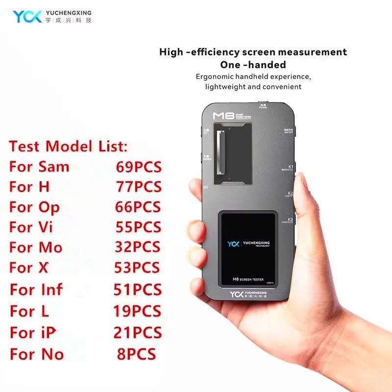 YCX M8 Smart LCD Screen Tester For iP For SAM  Mot OP VO HW Test True Tone OLED Screen 3D Touch Testing Tool