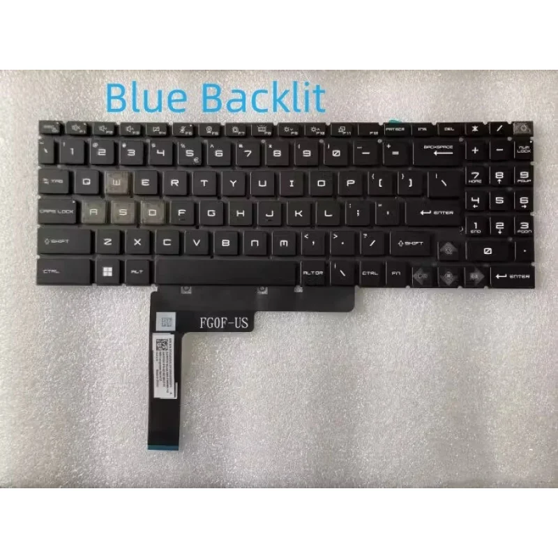 LL+ FOR MSI US Keyboard Cyborg 15 | A12VF A12VE A12VEK A13VF | Blue Backlit | 6 Months Warranty | For MS-15K1 | China