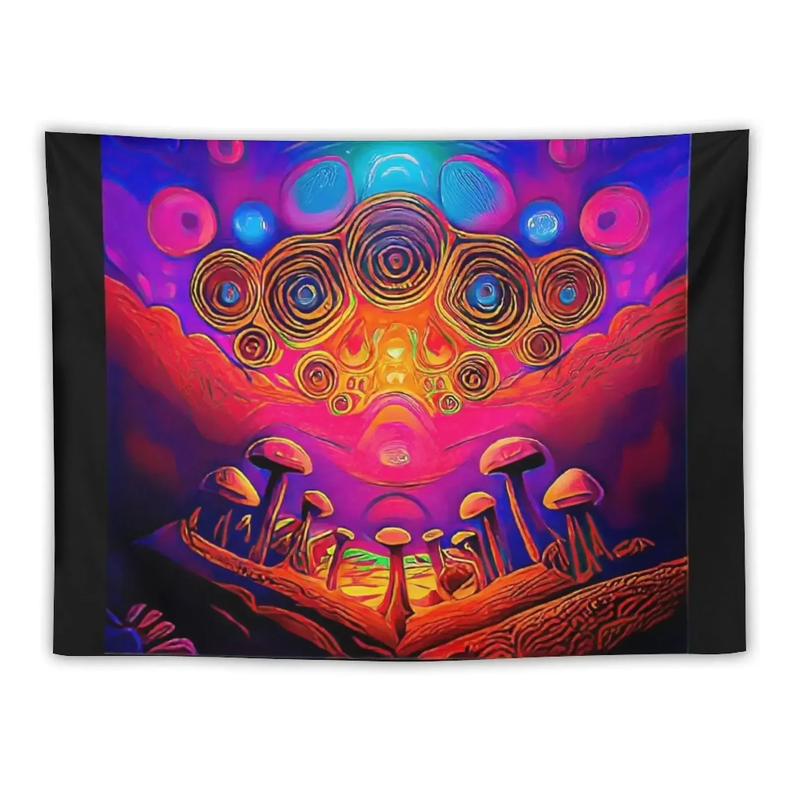 Mushrooms Trippy Tapestry Home Decorators Room Decor Aesthetic Room Decorator Tapestry