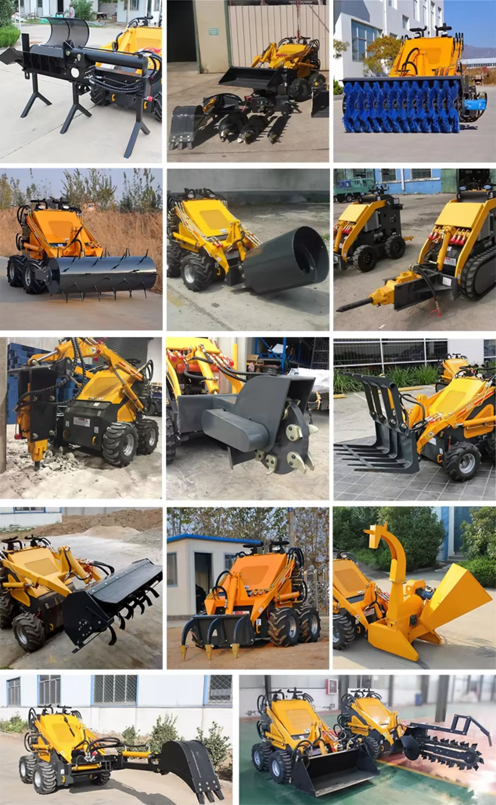 Kompaktlader Mini-Radlader Kostenloser Versand Tragbarer multifunktionaler Frontlader Dieselmotor Kompaktlader Kleiner Lader – Detail 9