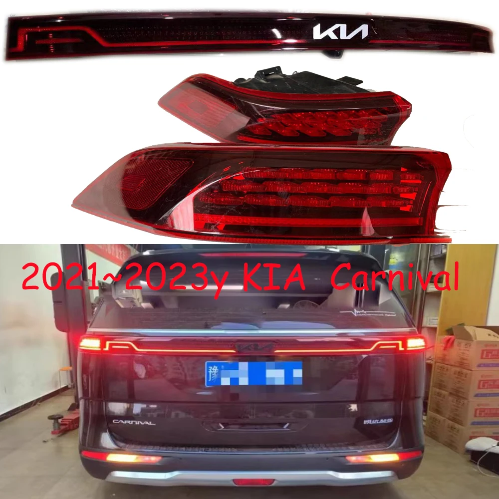 1pcs car bumper tail lamp for kia CARNIVAL taillight 2021~2023y ALL IN LED taillamp for kia CARNIVAL rear light