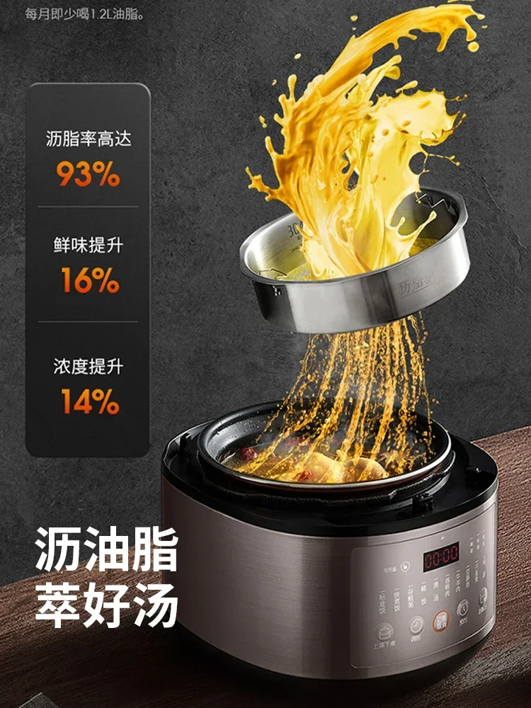 Joyoung Lipid Leaching Kettle Electric High Pressure Pot Rice Pot Household Double Bold High Power Electric Pressure Cooker