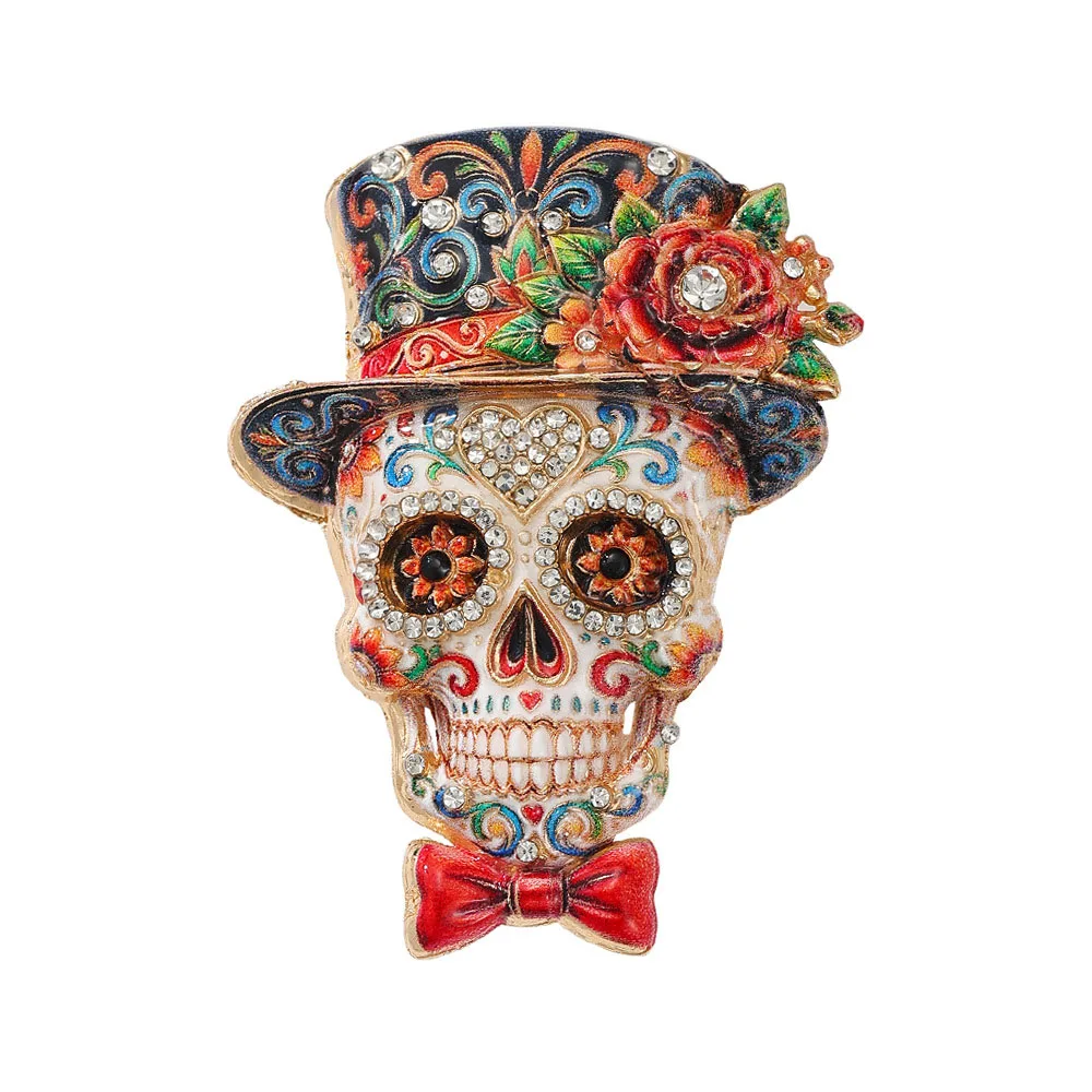 Halloween pumpkin brooch, Halloween pumpkin cart skeleton bat ghost metal pin, costume backpack accessories decoration jewelry