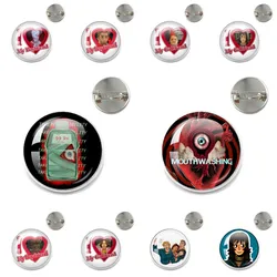 Horror Game Mouthwashing Anya Jimmy Glass Badge Handmade Brooches Breastpin for Backpack Clothes Decoration Accessory Lapel Pin